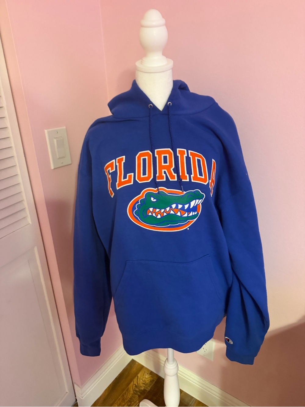 Champion Florida Blue Crewneck Hoodie with Orange & Green Logo